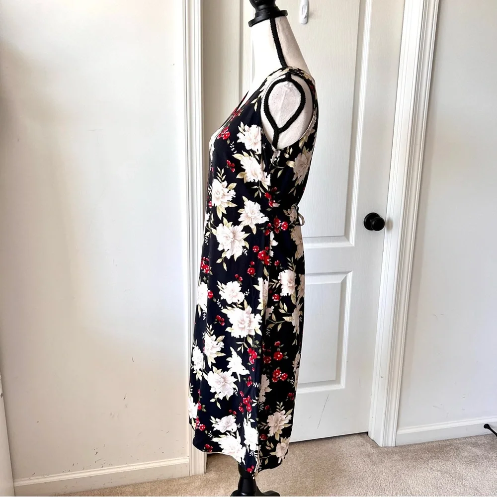 Vintage R&K ORIGINALS Petite Sleeveless Floral Belted Midi Dress—SZ. 10P - Picture 5 of 14